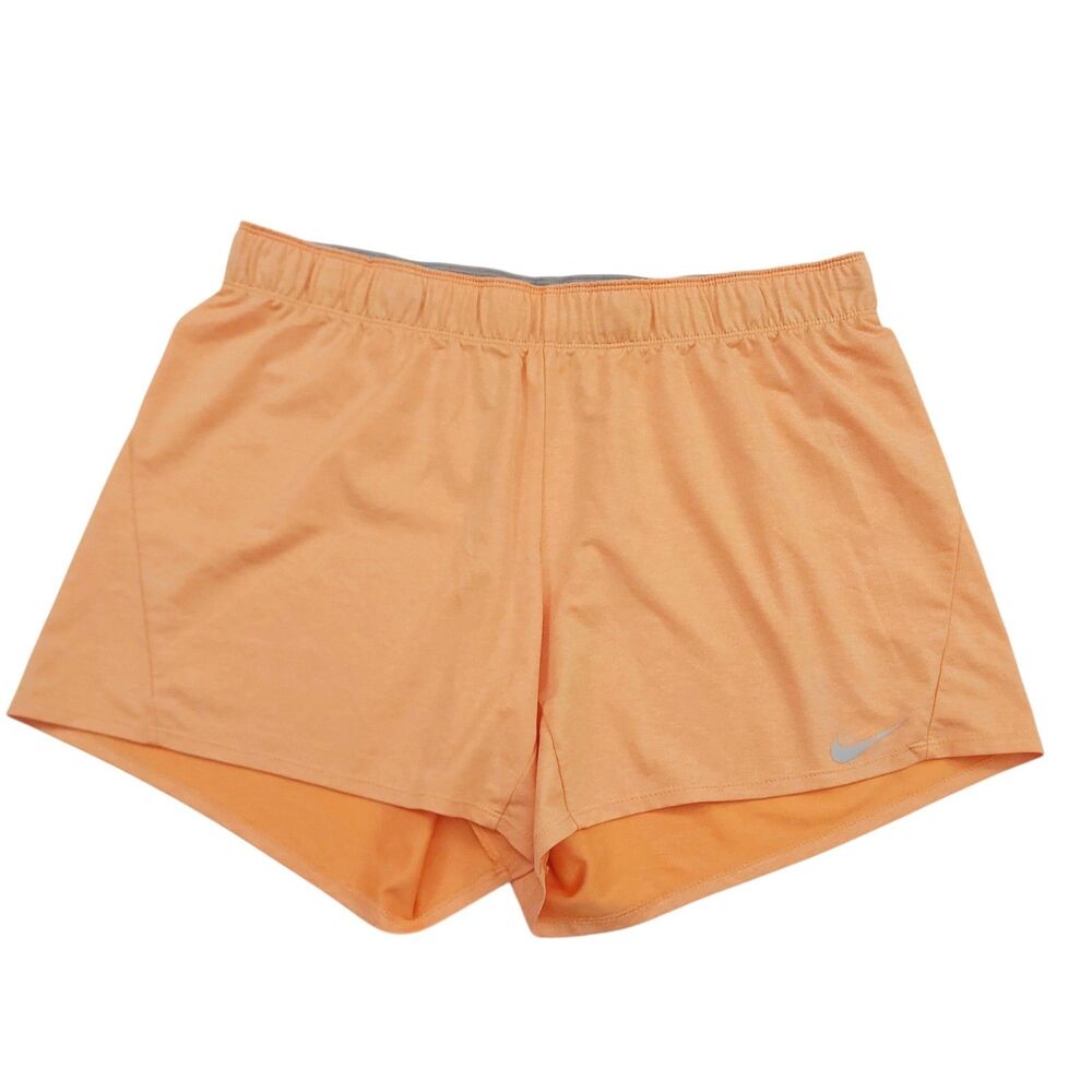 Nike Shorts Womens XL Orange Dri Fit Unlined Breathable Running Athleisure Gym